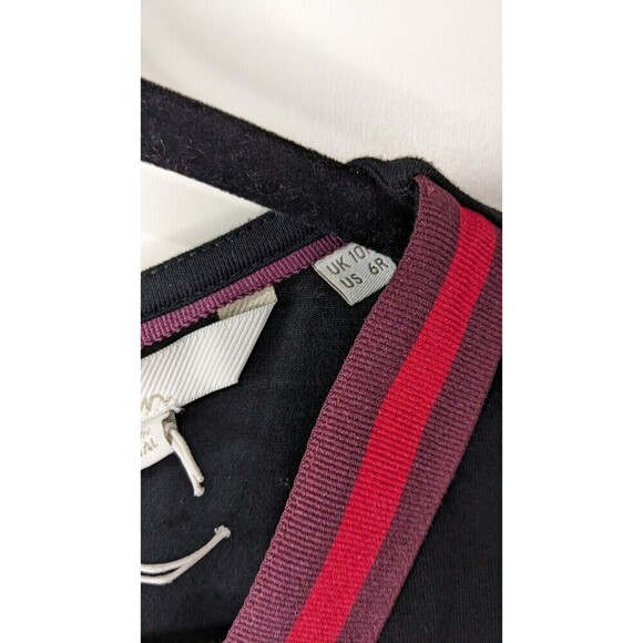 Boden Womens Isla Jersey Knit Wrap Jumpsuit US 6 R Black Wide Leg No Belt Flowy - Picture 7 of 14